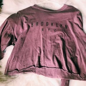 Brooklyn NYC crop long sleeve